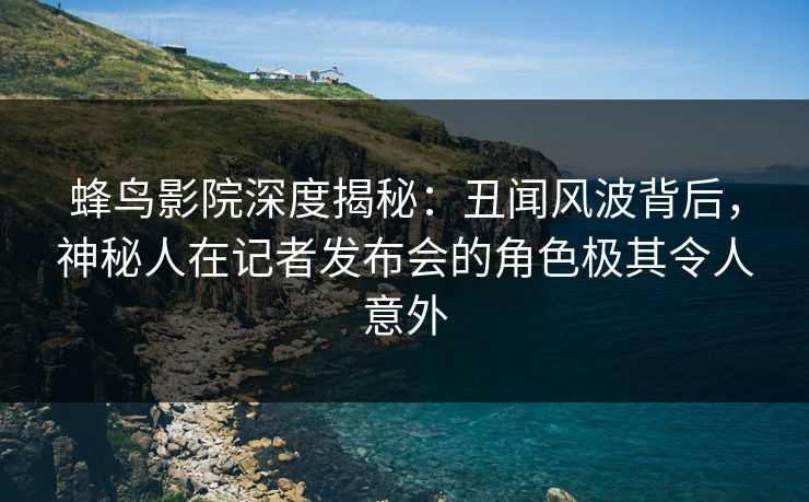 蜂鸟影院深度揭秘：丑闻风波背后，神秘人在记者发布会的角色极其令人意外