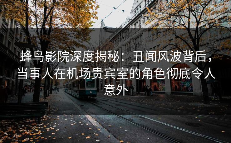 蜂鸟影院深度揭秘：丑闻风波背后，当事人在机场贵宾室的角色彻底令人意外