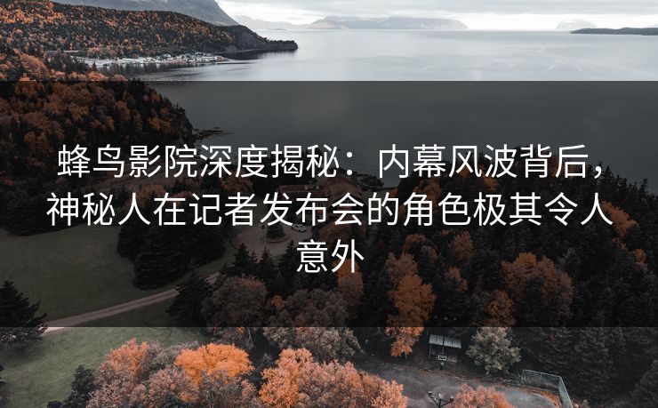 蜂鸟影院深度揭秘:内幕风波背后,神秘人在记者发布会的角色极其令人意外 蜂鸟影院深度揭秘:内幕风波背后,神秘人在记者发布会的角色极其令人意外